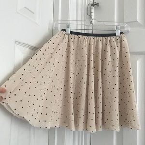 Aritzia Babaton polka dot 100% silk skirt